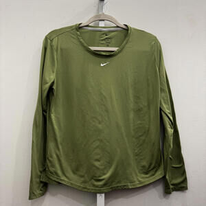 Nike Long Sleeve Olive Green Athletic Shirt